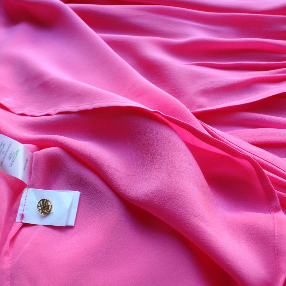 Lilly Pulitzer Elsa Silk Top, Roxie Pink, NEW, Size L, XL, XXL - Picture 9 of 9